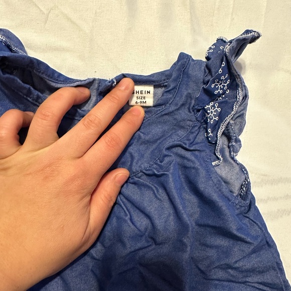 Blue Ruffled Kids Top - Picture 2 of 2